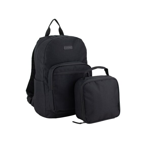 Eastsport Unisex 17" Backpack & Lunch Box 2-Piece Set, Black - Picture 1 of 3